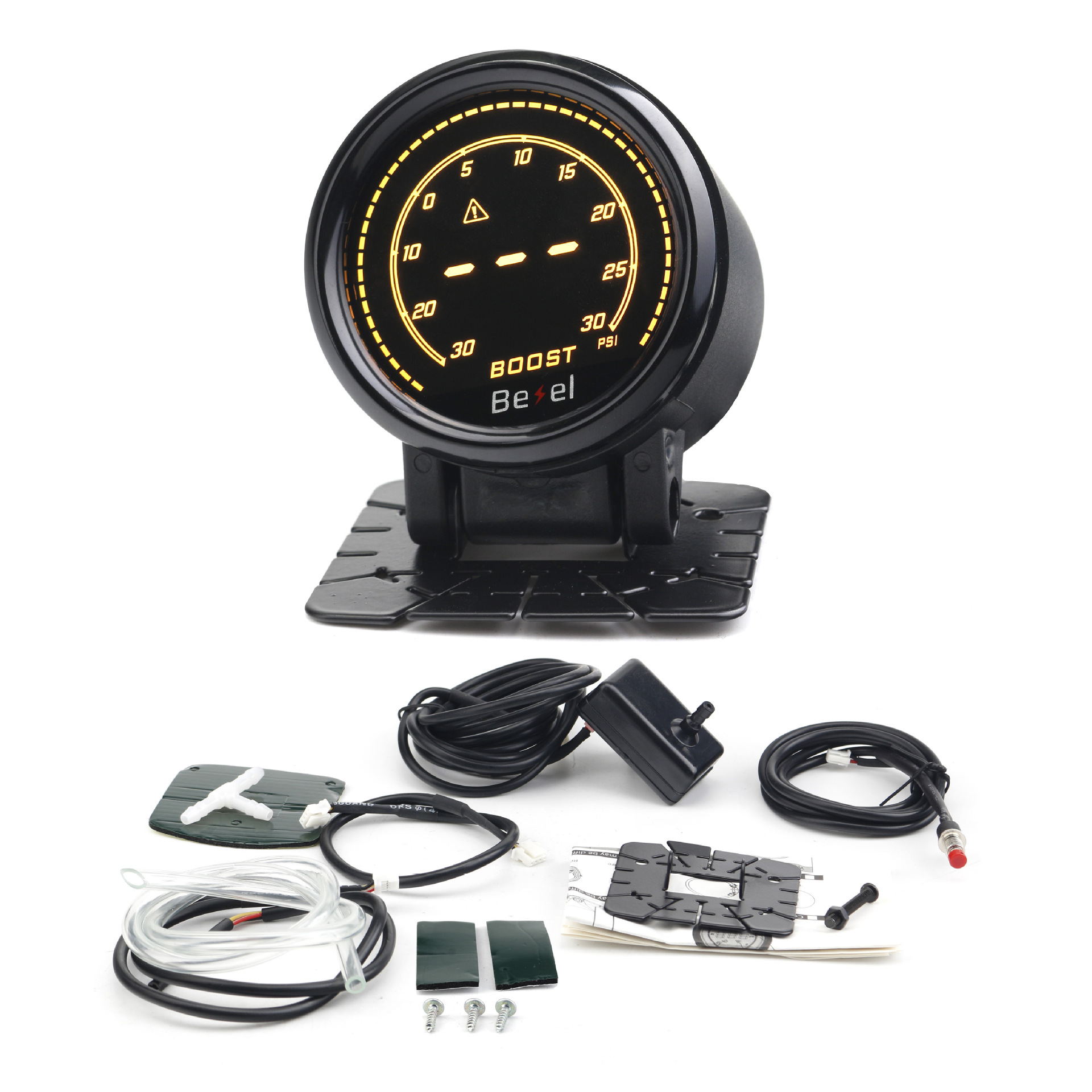 适用于通用数字2英寸汽车涡轮增压压力表仪表10色led -30?30 psi