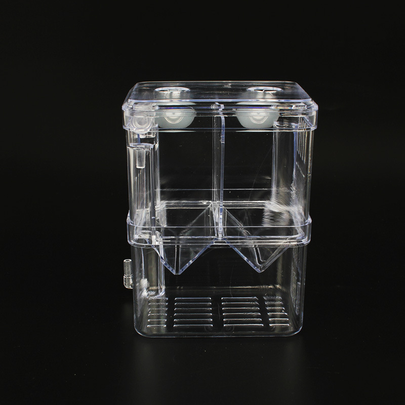 亚克力鱼缸隔离盒特大号气动式产卵孵化盒孔雀鱼繁殖盒产房小鱼苗