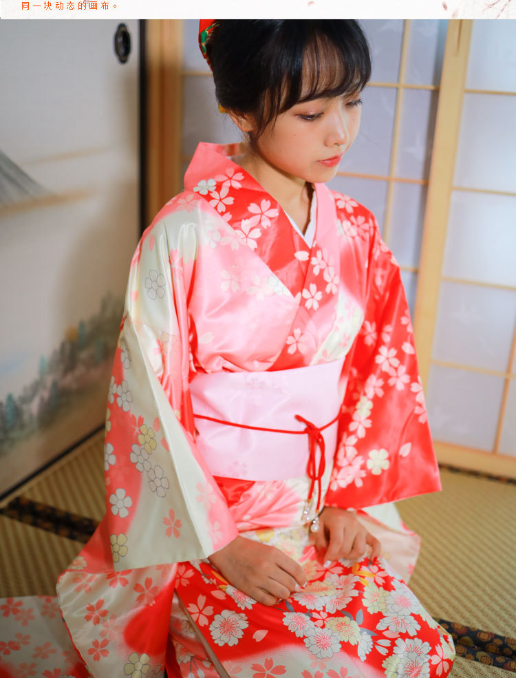 樱之美和风日本和服振袖和服正装传统版须折襟穿定位印花稿