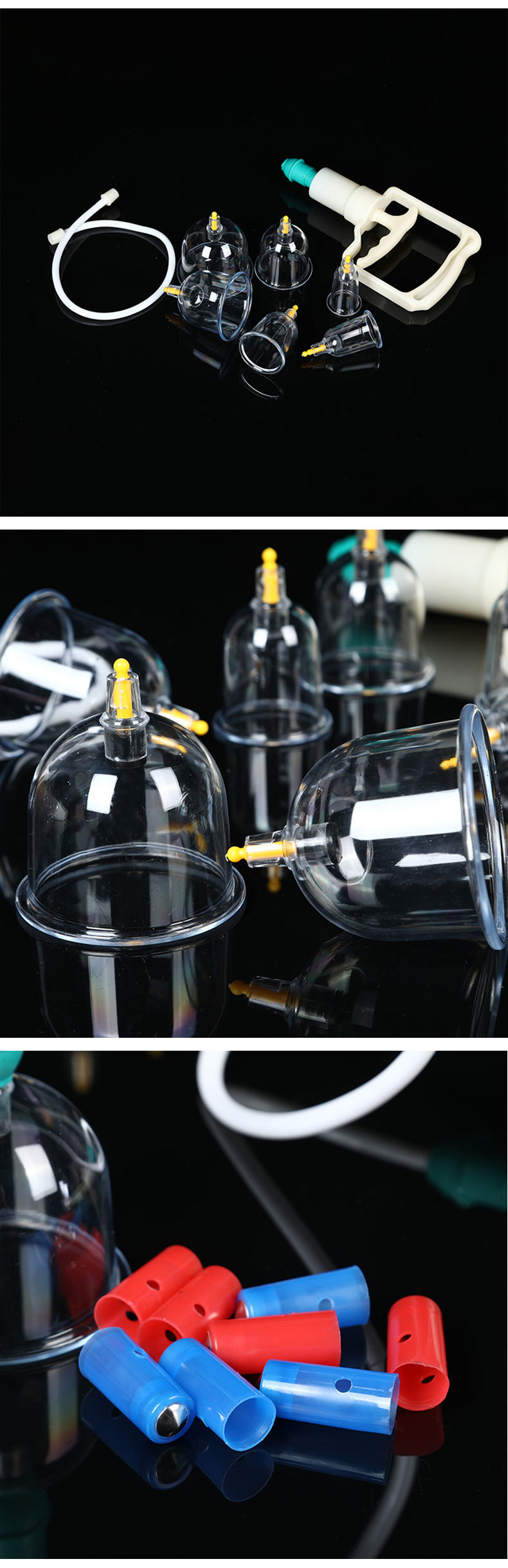 康念12罐真空拔罐器抽气罐透明塑胶拔火罐家用保健按摩加厚拔火罐