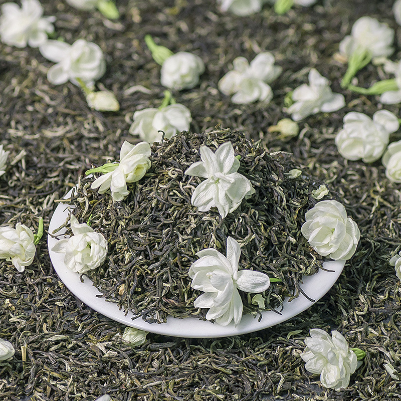 茉莉银芽浓香茉莉花茶2020新茶银毫高山绿茶共200g袋装罐装