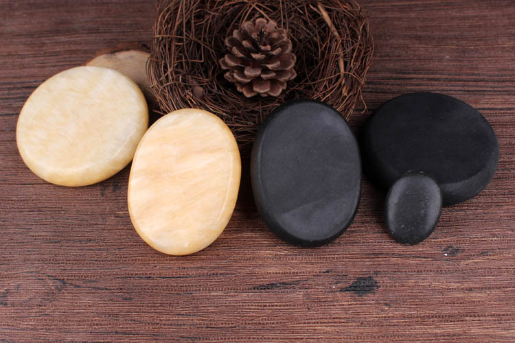 美容院精油spa按摩石热石黄玉石加热箱器背部推拿热敷 养生能量石