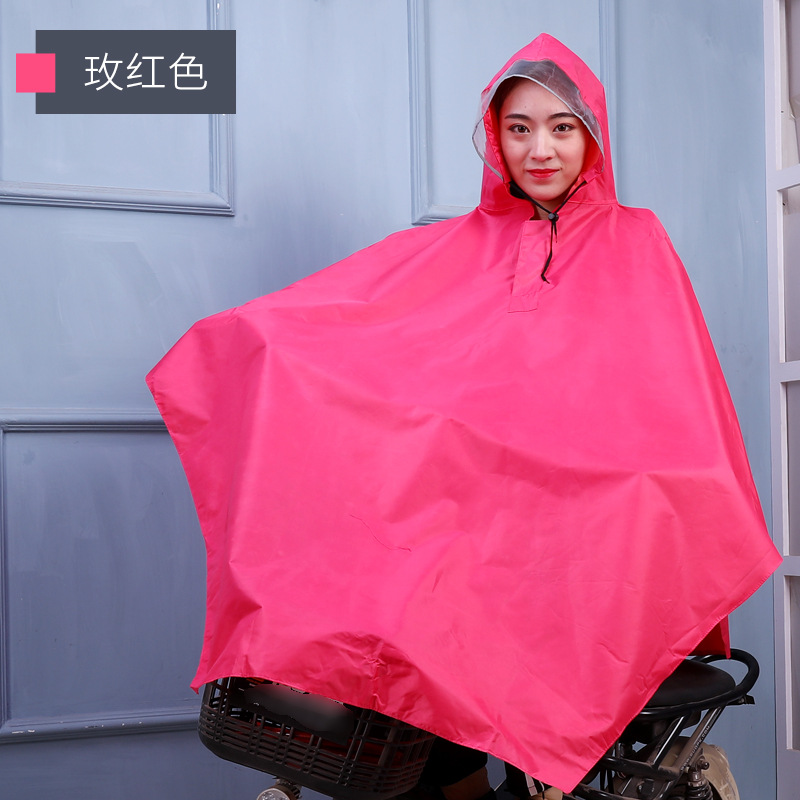 Zhuo Dry Raincoat Bicycle Poncho Electric Car Poncho Thickened Oxford Cloth Poncho Luminous Transparent Big Brim Poncho