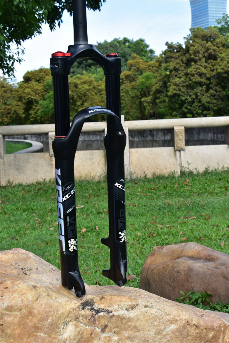 5寸29自行车前叉 肩控锁死黑色内管