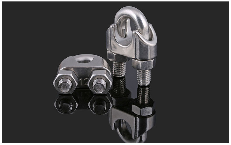 组合件304不锈钢钢丝绳夹头卡头u型夹钢丝夹轧头线卡子线夹m2-m16