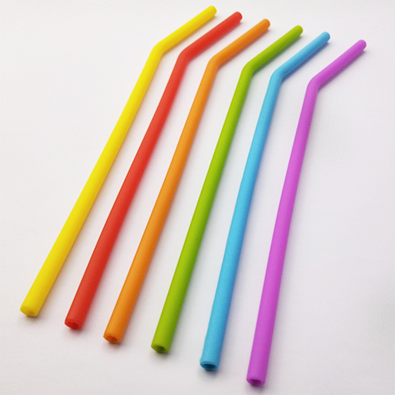 亚马逊热销 食品级硅胶吸管 5mm弯管 硅胶软管可循环使用 小吸管