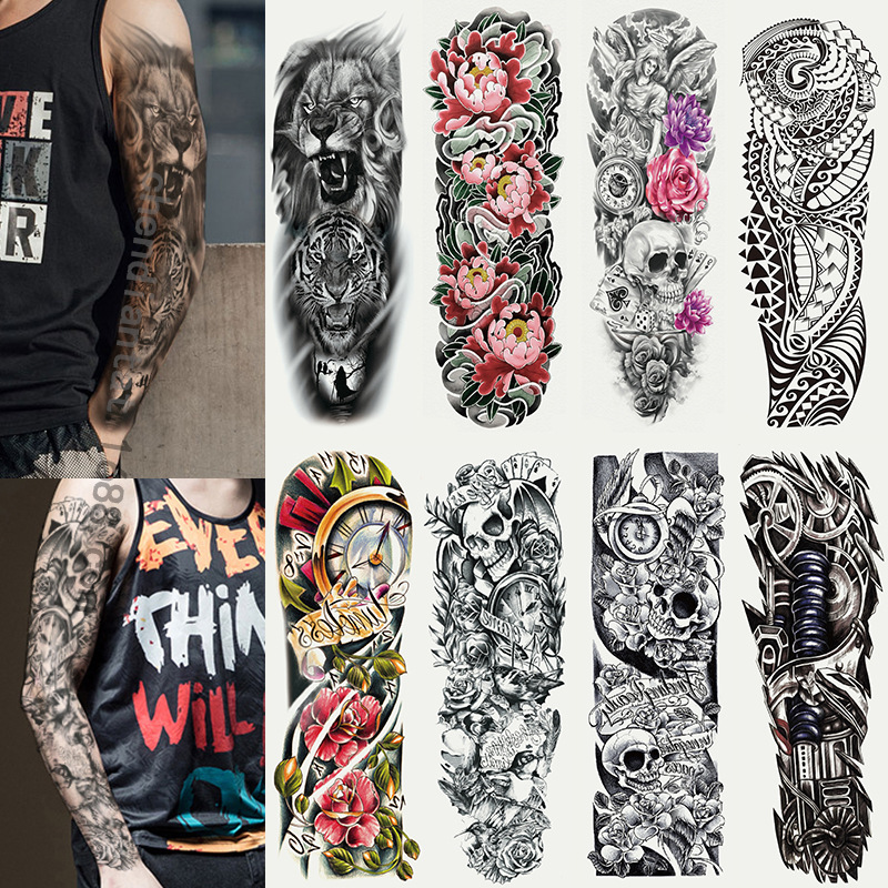 纹身贴 防水满臂纹身贴纸 全臂纹身贴 持久刺青纹身贴全臂 tattoo