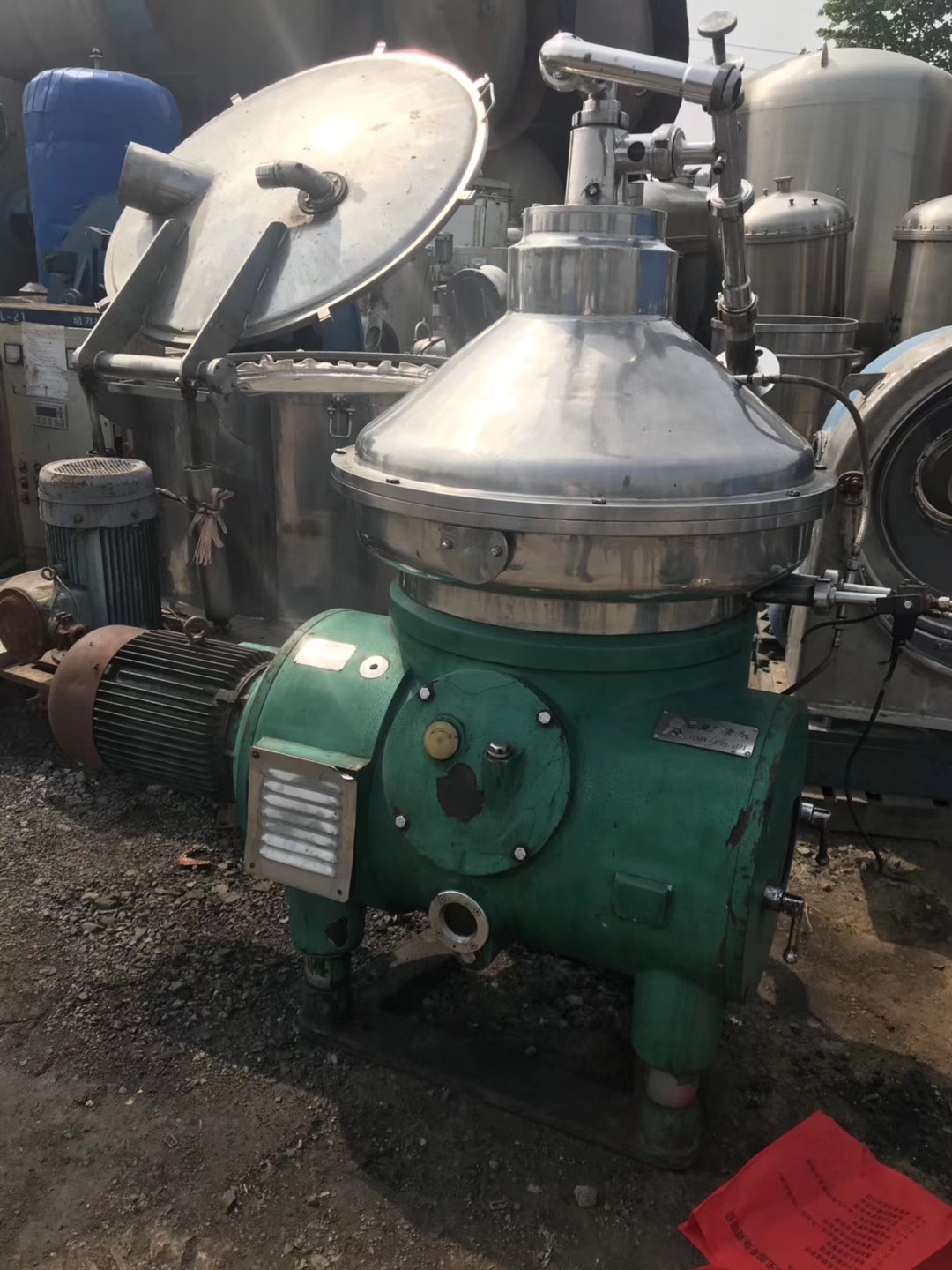 二手碟片离心机二手分离机江苏巨能产470型碟片离心机出售