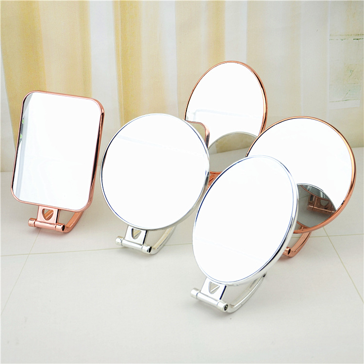 Hd Multi-Purpose Desktop Double-Sided Mirror Hand Mirror Portable Folding Hairdressing Mirror Activity Gift Wholesale Gift