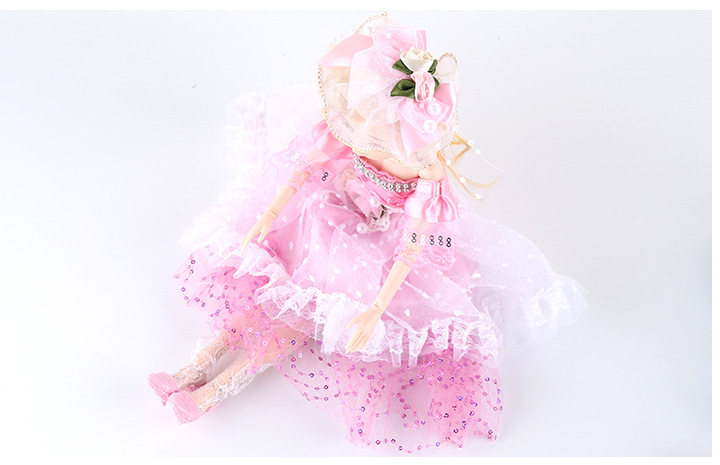 45厘米彩盒大童芭比洋娃娃女孩玩具烘焙蛋糕公主娃娃衣服十五关节