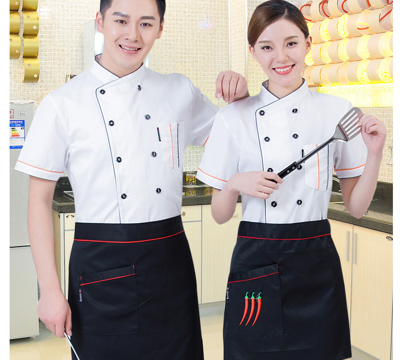 厨师服长袖秋冬款学校幼儿园食堂人员工作服短袖饭店后厨房男批发