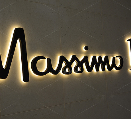 精品不锈钢拉丝背面led发光字正面发光字墙面广告led发光字制作