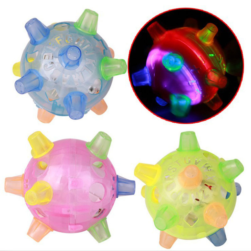 Music Colorful Luminous Flash Electric Dancing Football Bouncing Ball Jumping Ball Multi-Angle Jumping Ball Toy Wholesale