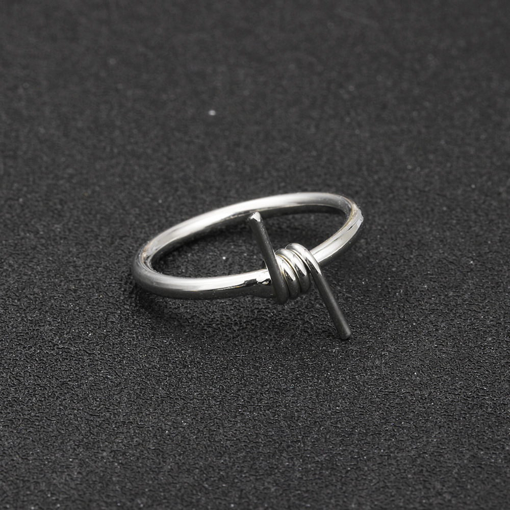 创意铁丝缠绕戒指金属关节指环戒子嘻哈手饰品厂家现货批发