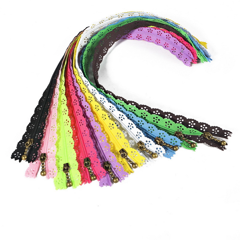 Factory Direct Sales Nylon 24-Color Mixed Lace Zipper Smooth Non-Explosive Tooth 30cm