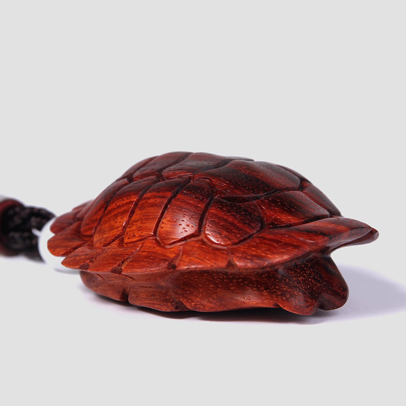 印度小叶紫檀手把件 龟甲木雕工艺品 乌龟富甲天下挂饰男把玩红木