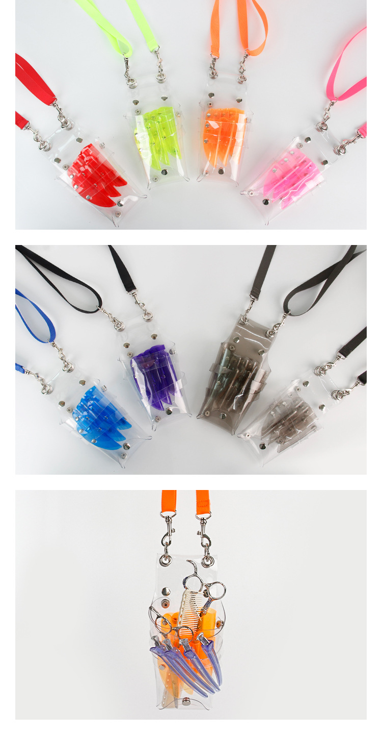 速卖通美发工具透明剪刀包peekaboo网红发型师斜挎挂腰包抖音同款