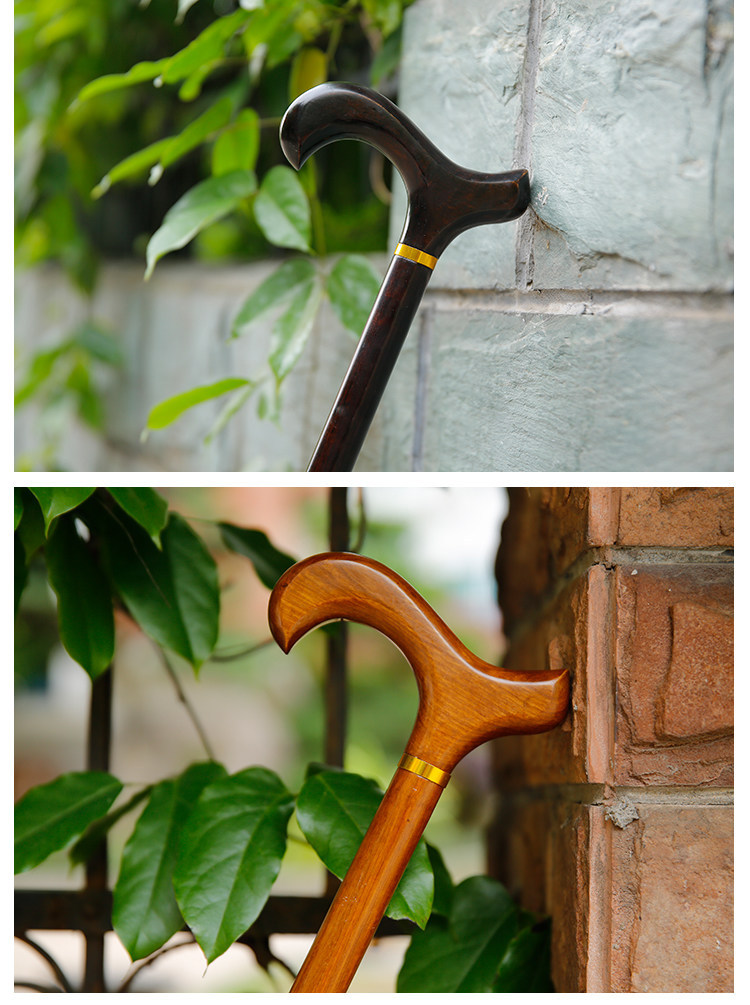 厂家直销花梨木红木拐杖手杖 实木拐杖 老人木拐棍 老年拐杖