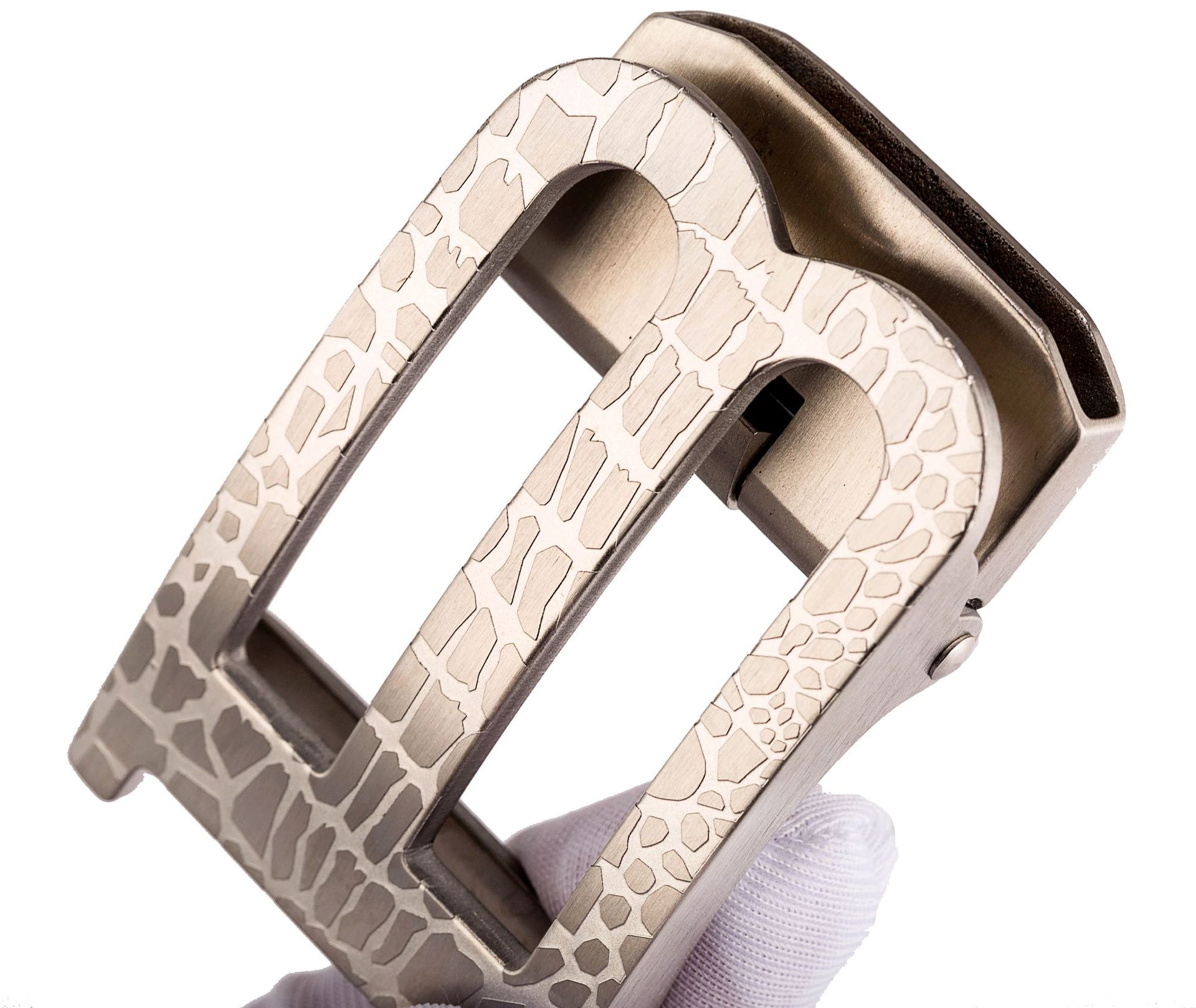 304不锈钢拉丝亮面自动扣男士皮带扣耐磨防过敏钢扣腰带头3.55cm