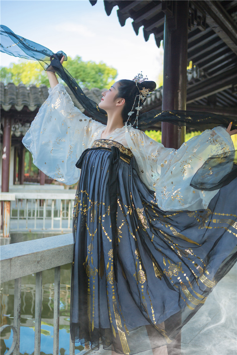 云鹤汉服女成人原创中国风仙气齐胸襦裙大摆超仙古装古风学生夏季