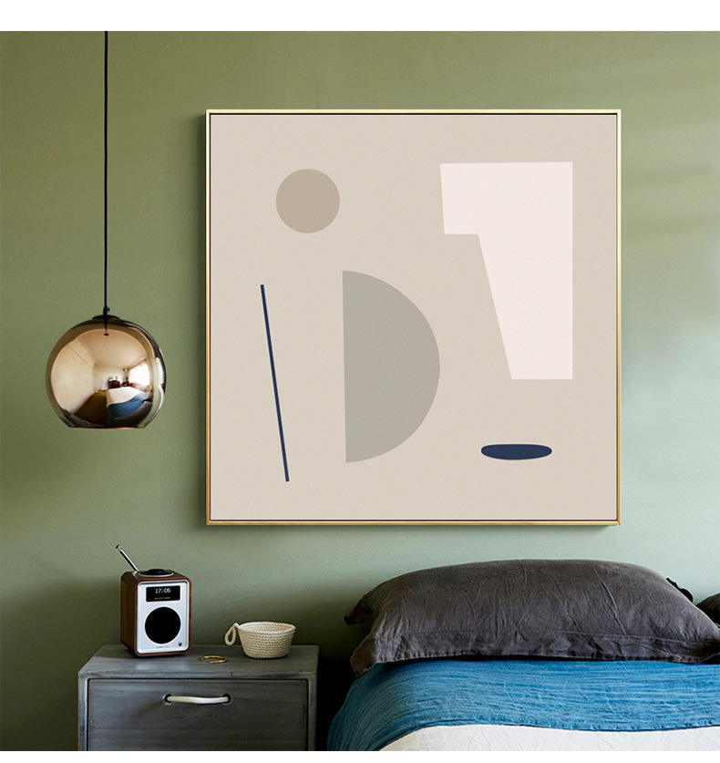 莫兰迪色块抽象画北欧简约客厅书房卧室沙发背景墙画小清新装饰画