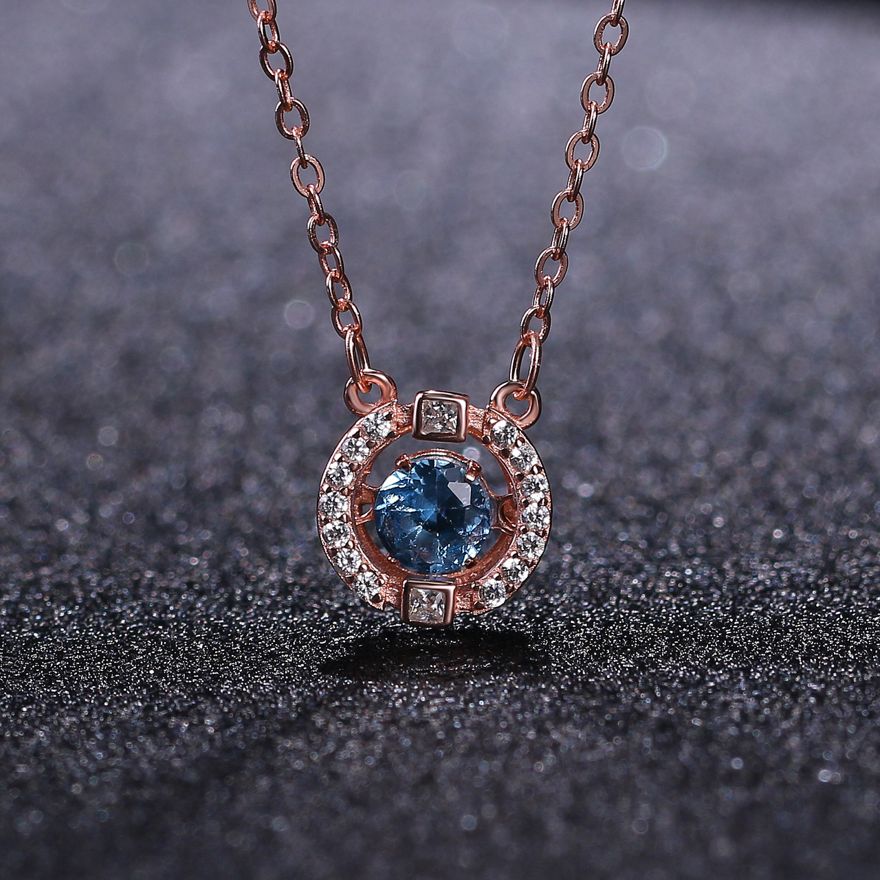 925纯银跳动的心ins项链女冷淡风韩版百搭微镶圆圈单钻心跳锁骨链