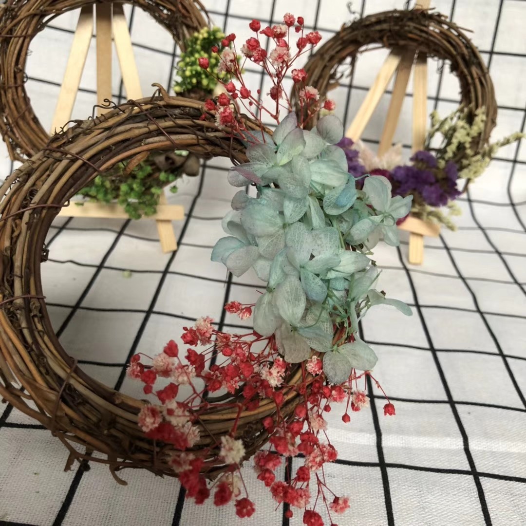 草编花环 圣诞装饰藤环藤圈 天然藤编花环礼品藤圈
