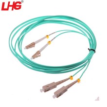 LHG电信级LC-SC双芯多模万兆光纤跳线低烟无卤光缆尾纤线缆OM4