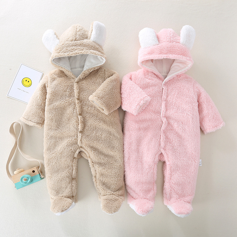 factory direct supply newborn baby jumpsuits baby one-piece outwear winter thicken thermal baby‘s romper