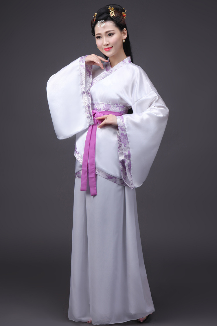 新款古装汉服改良曲裾襦裙仙女装演出服古代成人礼服毕业典礼