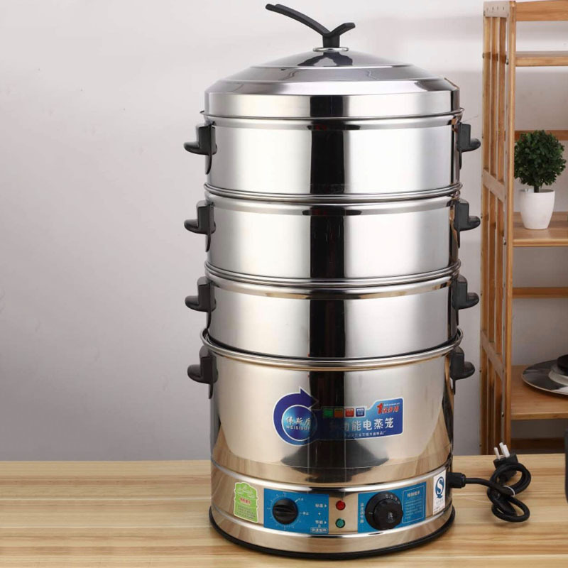 电蒸笼商用电蒸锅定时超大容量蒸馒头多功能不锈钢自动断电蒸包柜