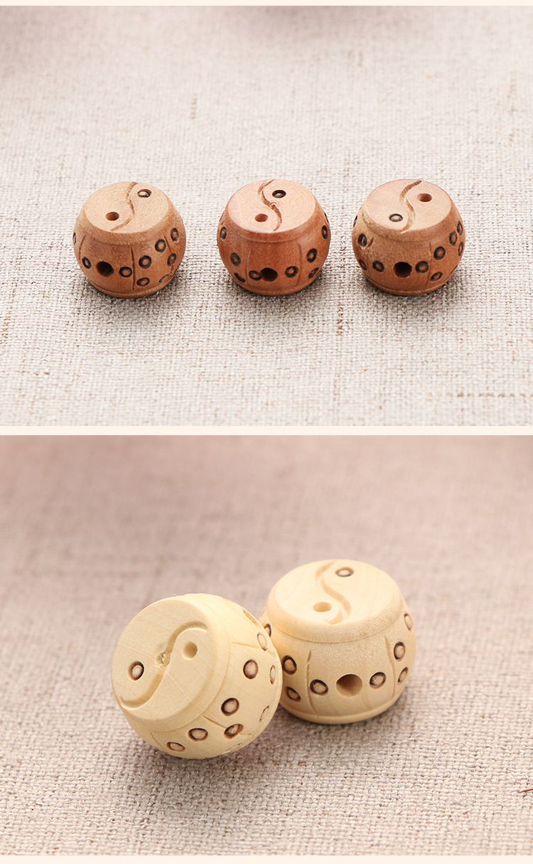 厂家供应桃木八卦鼓挂件 小花鼓 吊坠 桃木小鼓 手工雕刻手串饰品