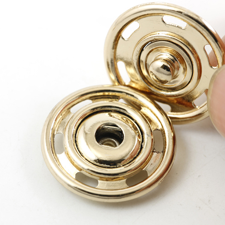 缝线暗扣 子母扣 按扣 合金隐形暗扣大衣风衣扣子摁按扣纽扣六孔