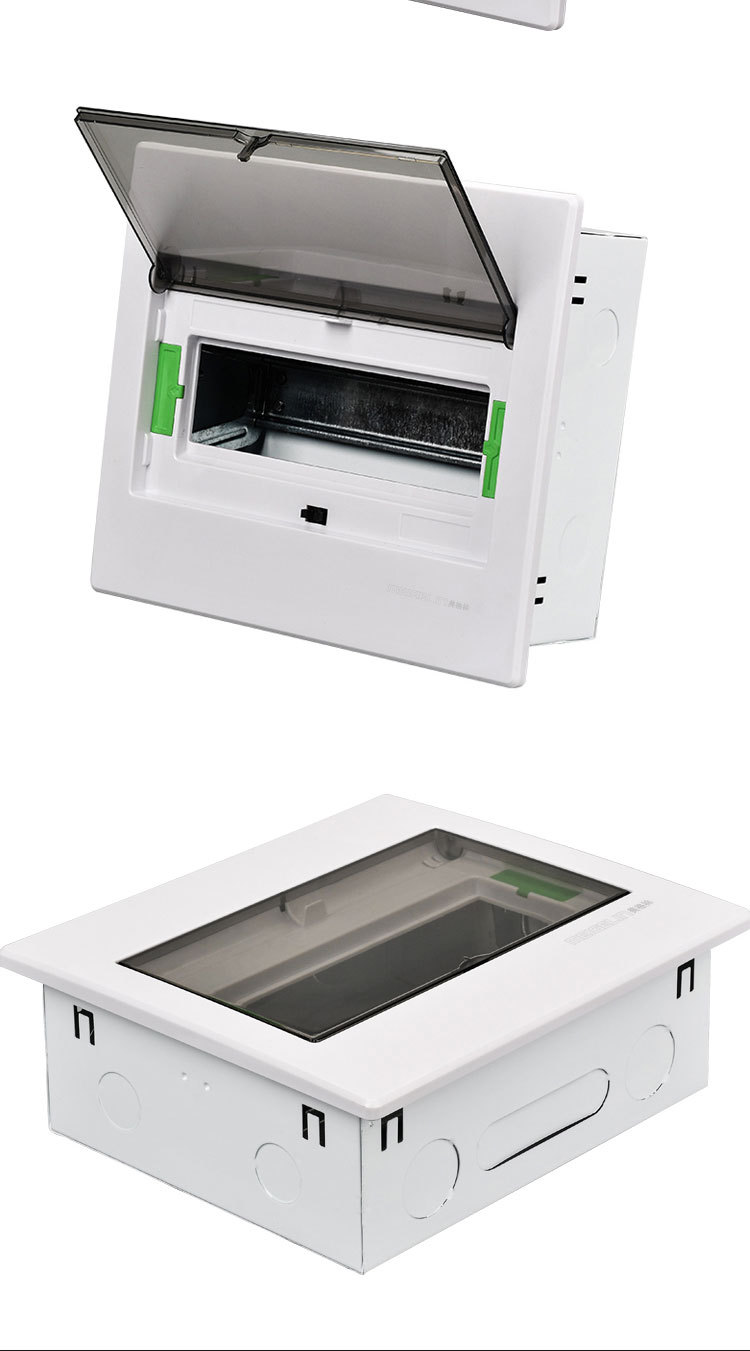 磨砂黑系列pz30空开回路箱6-9位 工装半塑照明配电箱厂家现货