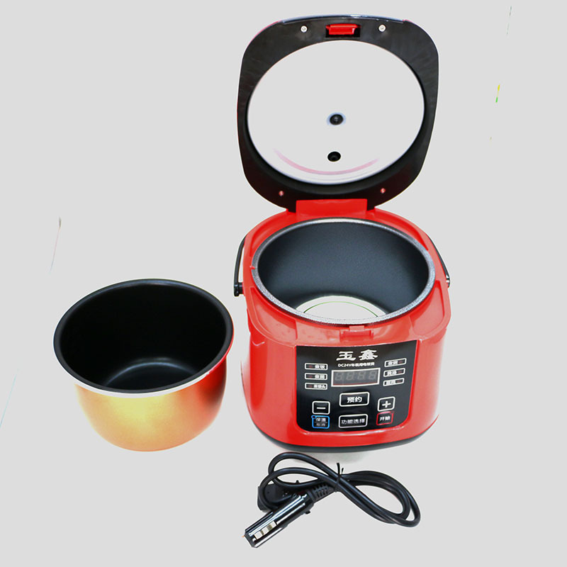 新款智能车载电饭煲 车用24v电饭锅2l2-3人汽车煮饭锅电饭煲煮饭