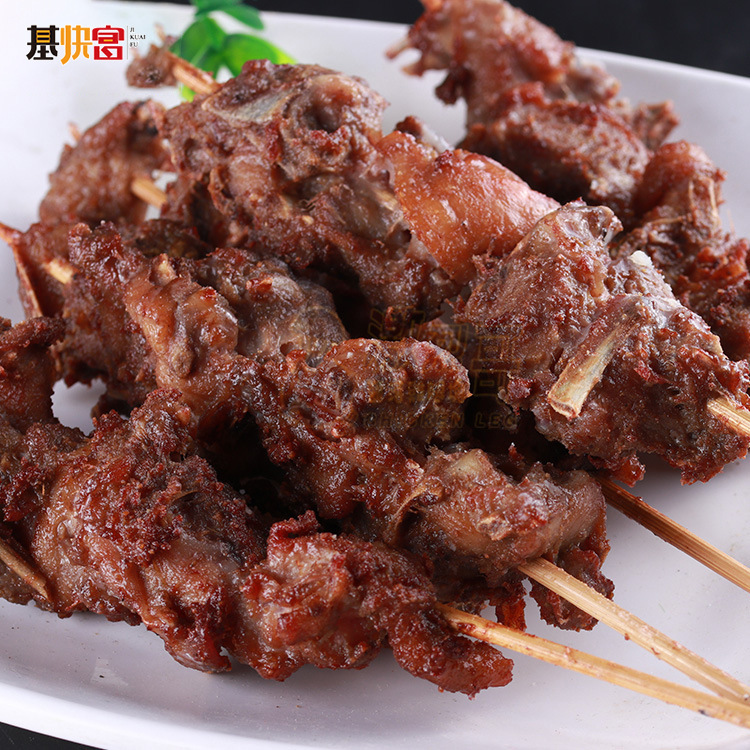 地摊货源激烈哥特色鸡架120串 兴隆鸡架调理腌制甜口油炸冷冻批发