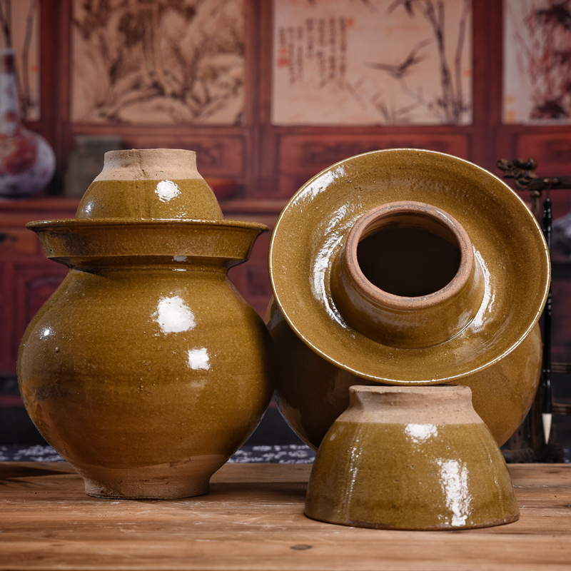 新款陶罐瓦罐酵素腌制超大泡菜坛子家用口缸密封腌菜大缸陶瓷