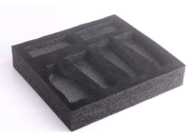 化妆品包装盒海绵珍珠棉植绒eva内衬内托防静电高密度贴绒定制做