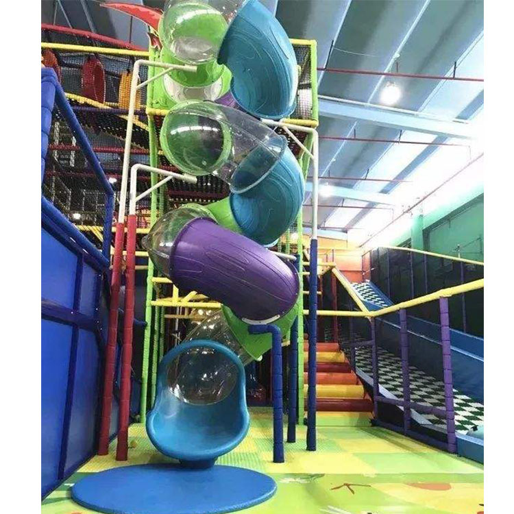 商场儿童塑料半透明滑梯定制 大型幼儿园滑梯户外厂家