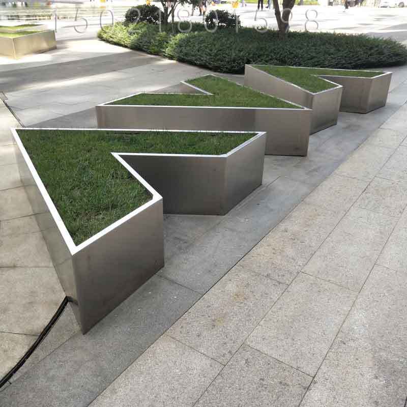 厂家定做不锈钢花箱花坛景观焊接安装工程加工不锈钢景观来样订制