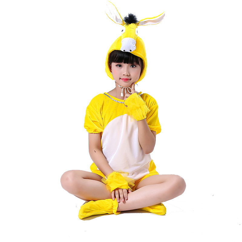 万圣节儿童小毛驴动物表演服懒驴骡子马服装舞台话剧装十二生肖服