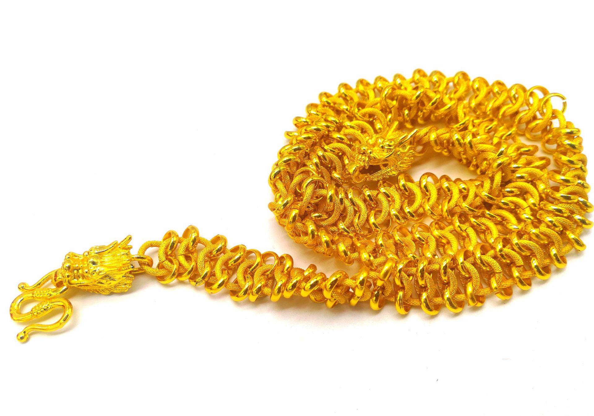 霸气个性气质男士蜈蚣项链铜镀金色时尚饰品 厂家现货批发项链男-阿里