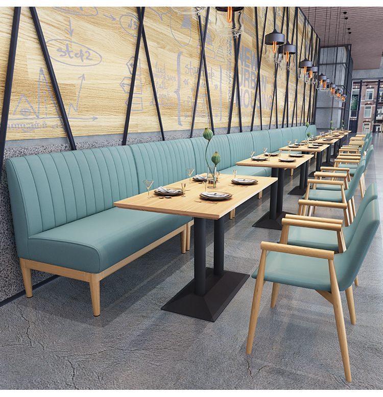 火锅店料理店卡座桌子组合 奶茶店餐厅咖啡店靠墙卡座沙发定制