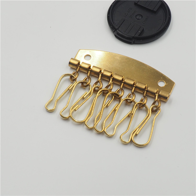 厂家批发6位活动纯黄铜钥匙排钥匙包钱包锁匙牌手工皮具箱包五金