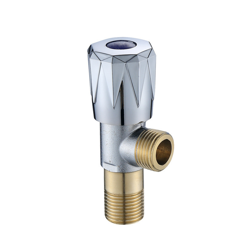 铜电镀三角阀家用 浴室马桶热水器冷热进水阀止水八字阀 厂家批发