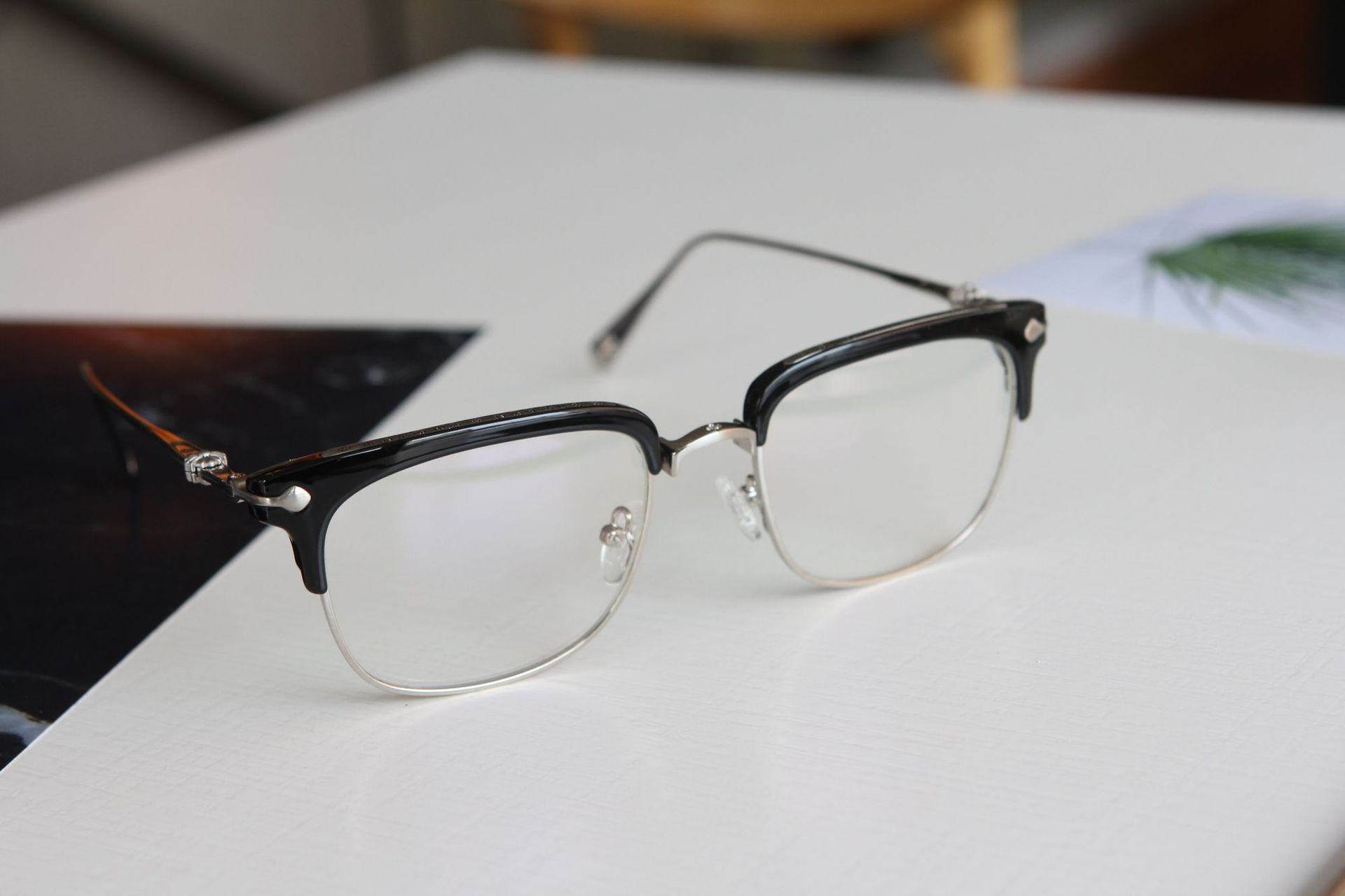 薛之谦同款眼镜复古半框黑框眼镜女光学近视眼睛架眼镜框男