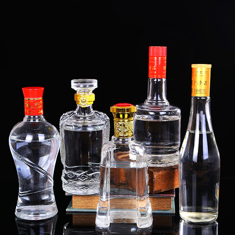 白酒瓶白酒瓶玻璃酒瓶现货批发空酒瓶子透明玻璃酒瓶