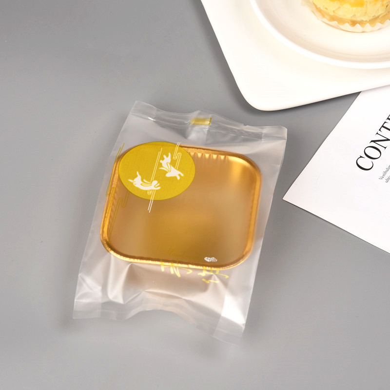 手作中秋节月饼包装袋磨砂半透明月饼袋蛋黄酥包装机封袋100个装