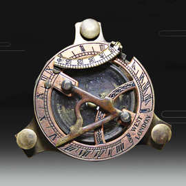 收藏 古玩杂项杂件工艺品礼品黄铜西方指南针家居摆件