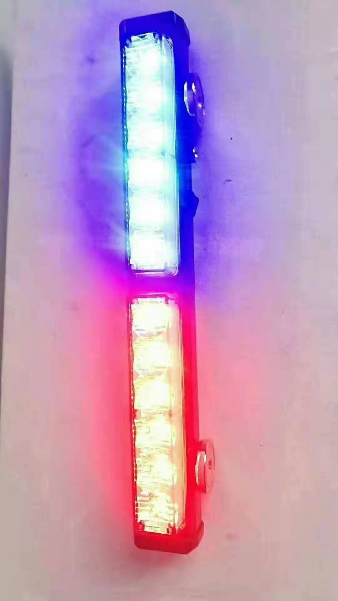 警示灯爆闪便携充电磁吸式红蓝爆闪led警示杠灯长条警示灯频闪